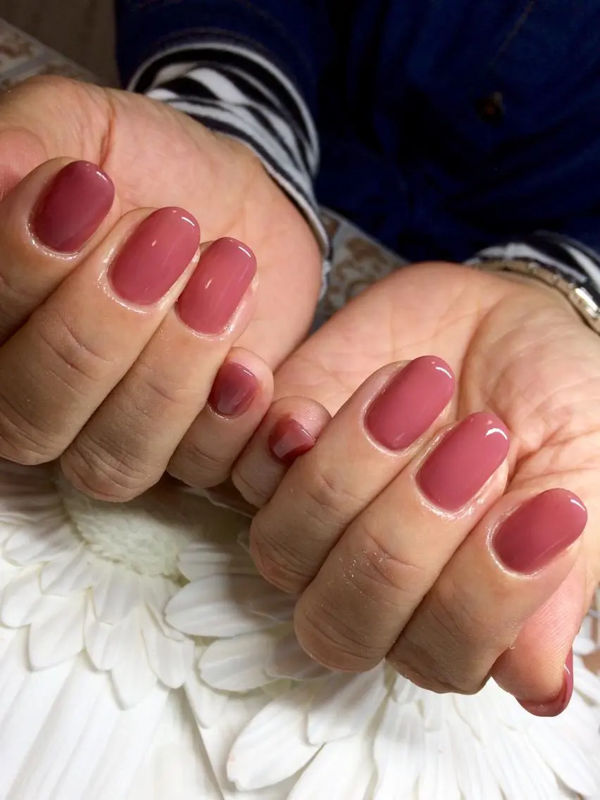 ネイル ワンカラーネイル Nailsalon E's cafeのネイルデザイン