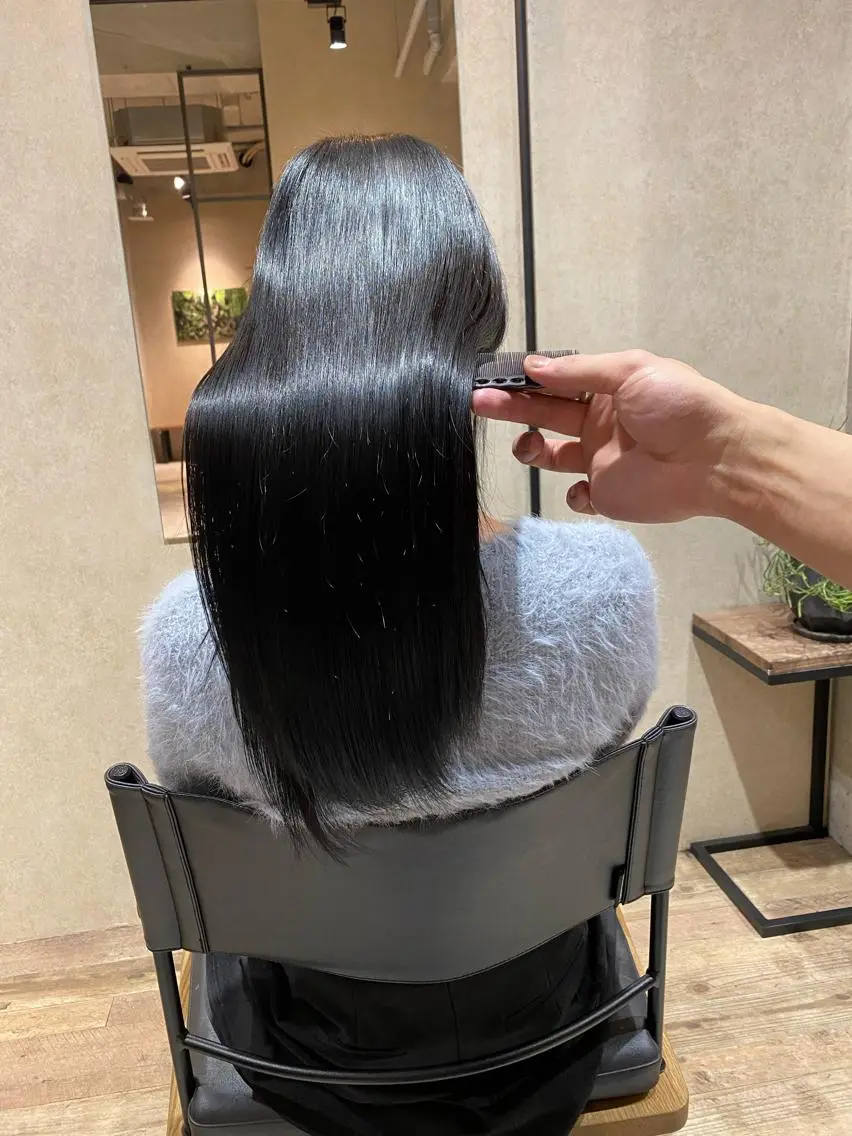 ロング カラー カット 縮毛矯正 トリートメント opus 店長大和 レイヤー/赤み消しのヘアスタイル