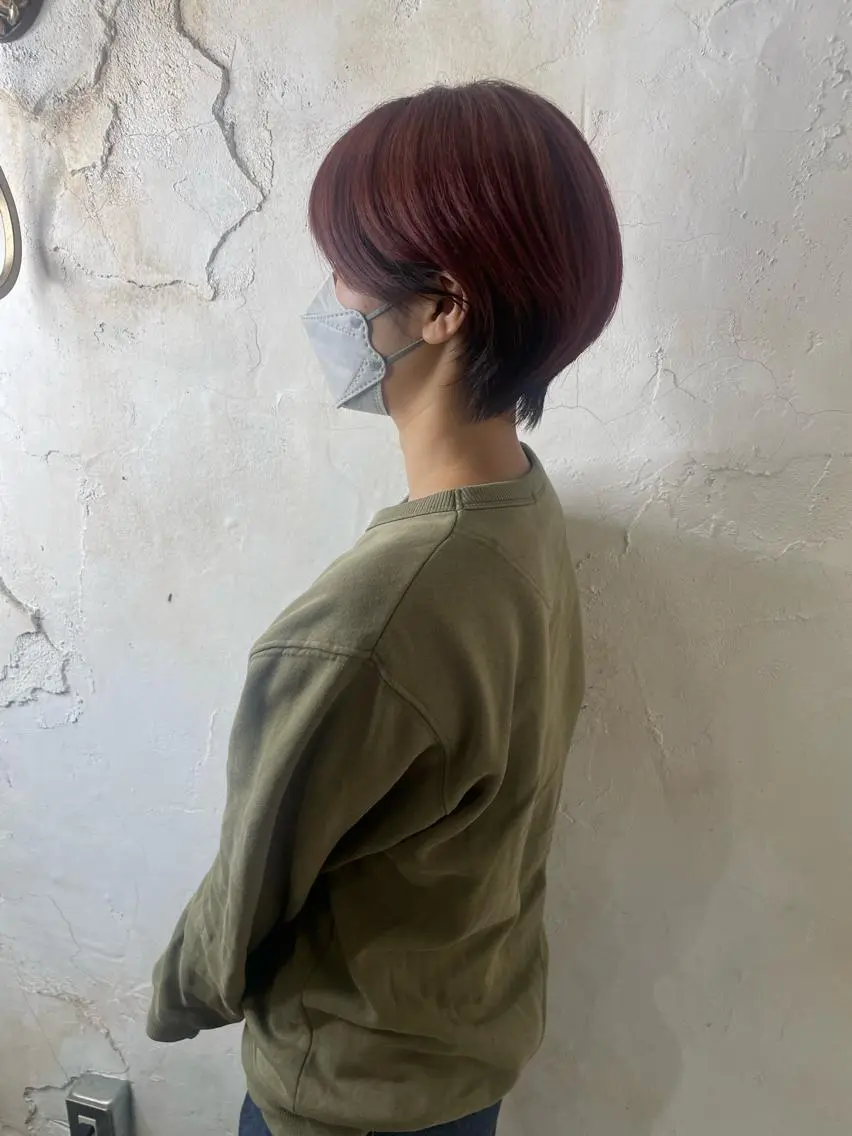 ショート ショートヘア カット ヘアカラー マネージャー 山城洸希のヘアスタイル