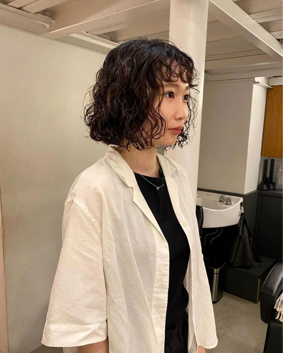ミディアム パーマ ミディアムパーマ 🌿ボブ パーマ高橋啓太🌿のヘアスタイル