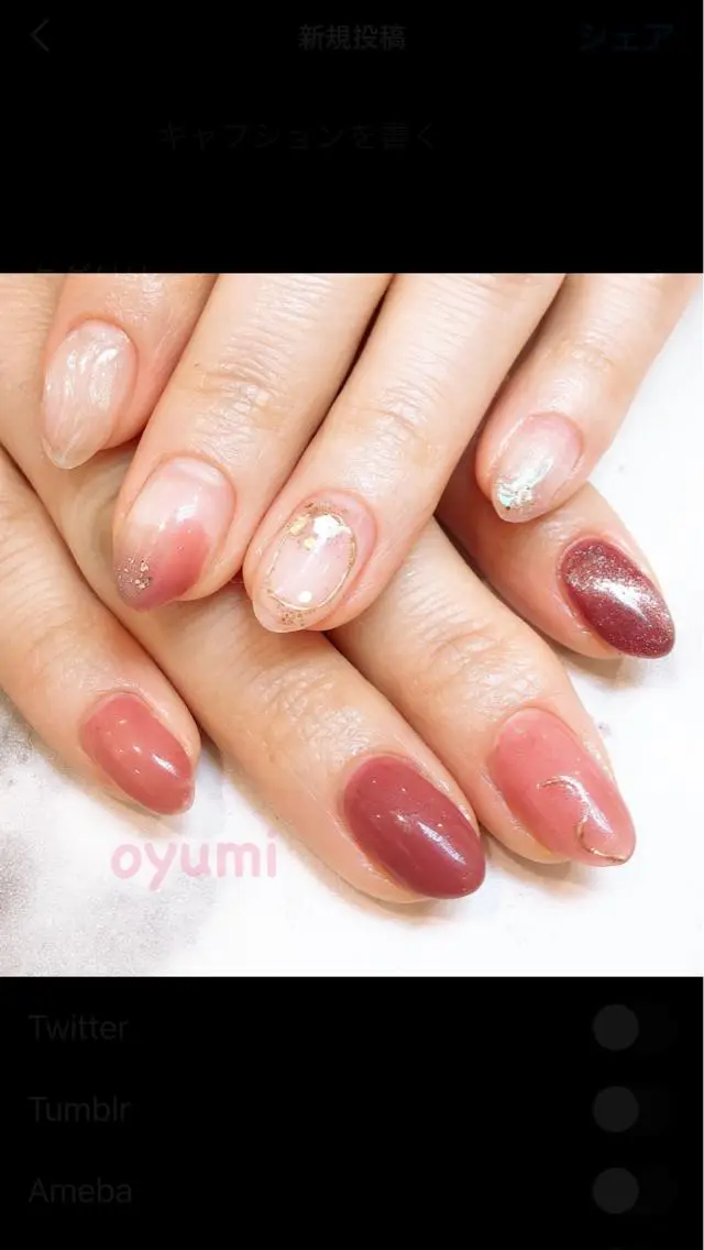 ネイル マグネットネイル ニュアンスネイル ピンク 春ネイル ハンドネイル takanashi yumiのネイルデザイン