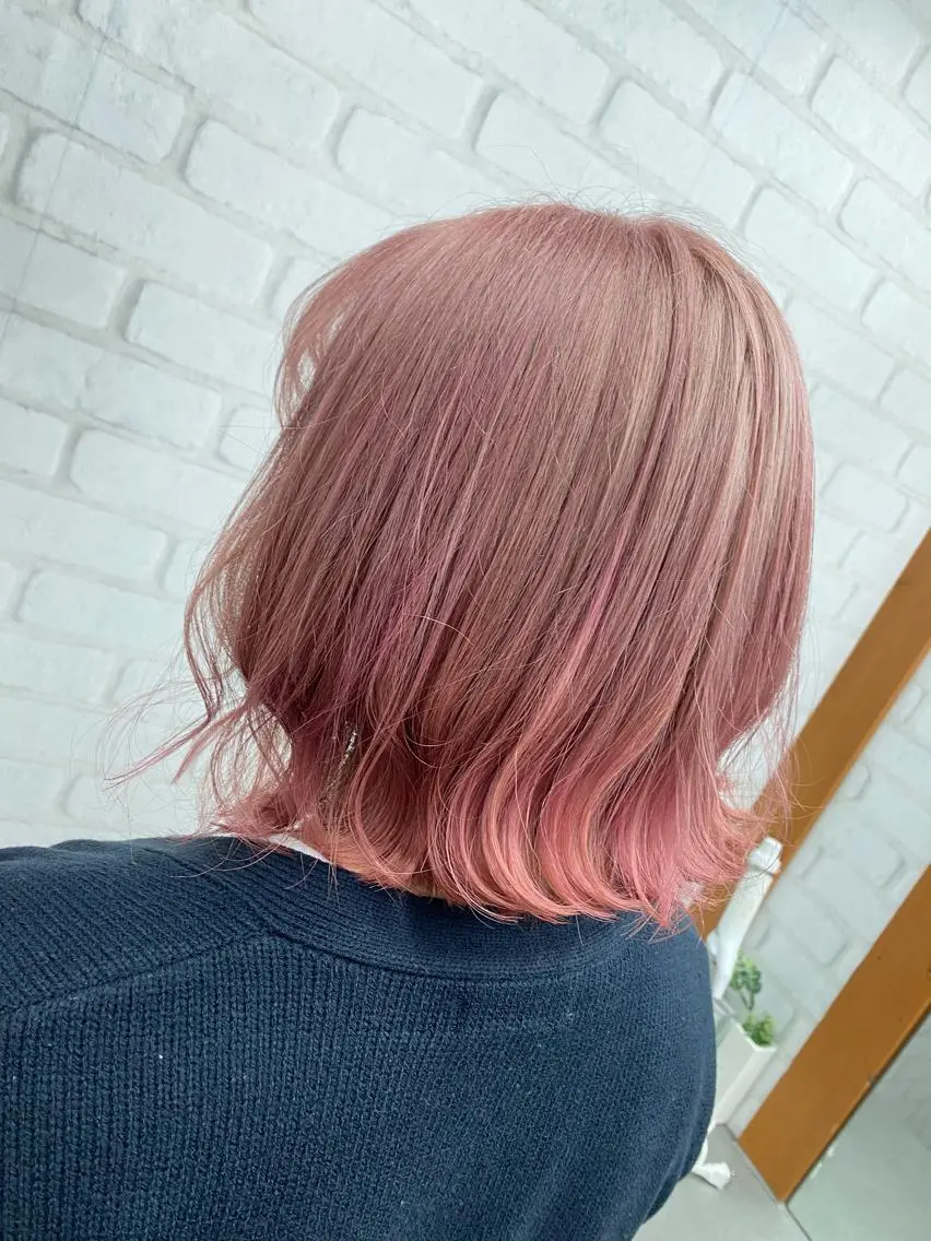 カラー ブリーチ カット ヘアカラー トリートメント ブリーチカラー🫧 森　凪沙のヘアスタイル