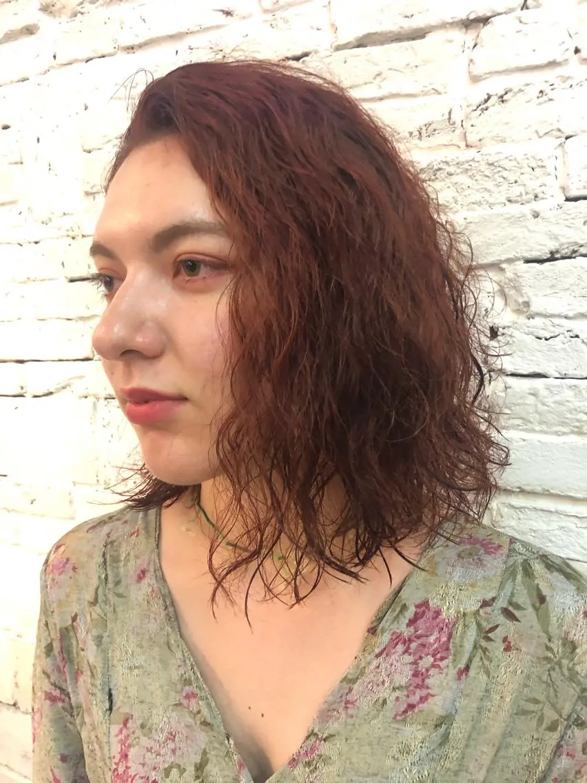 ミディアム カラー パーマ eri kinjoのヘアスタイル