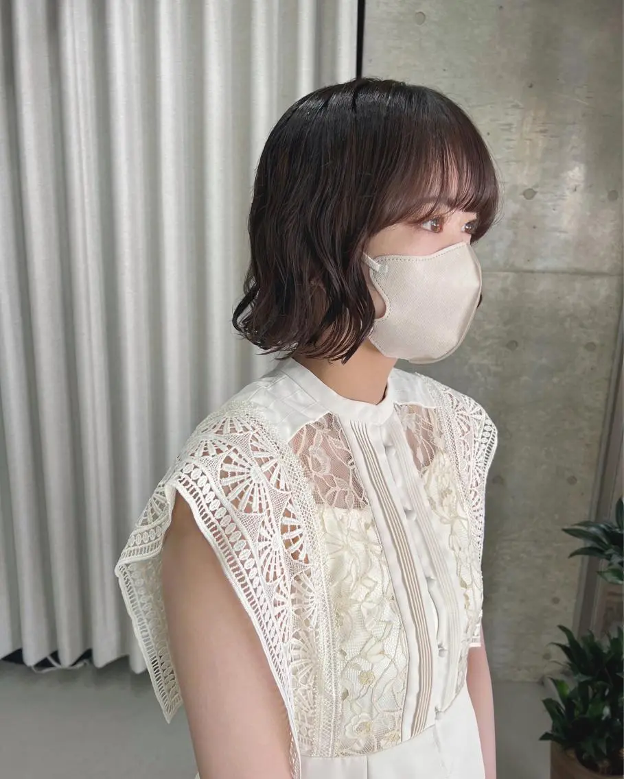 ショート パーマ カット パーマ トリートメント ボブパーマコテ巻き風 パーマNo1深江秀平のヘアスタイル