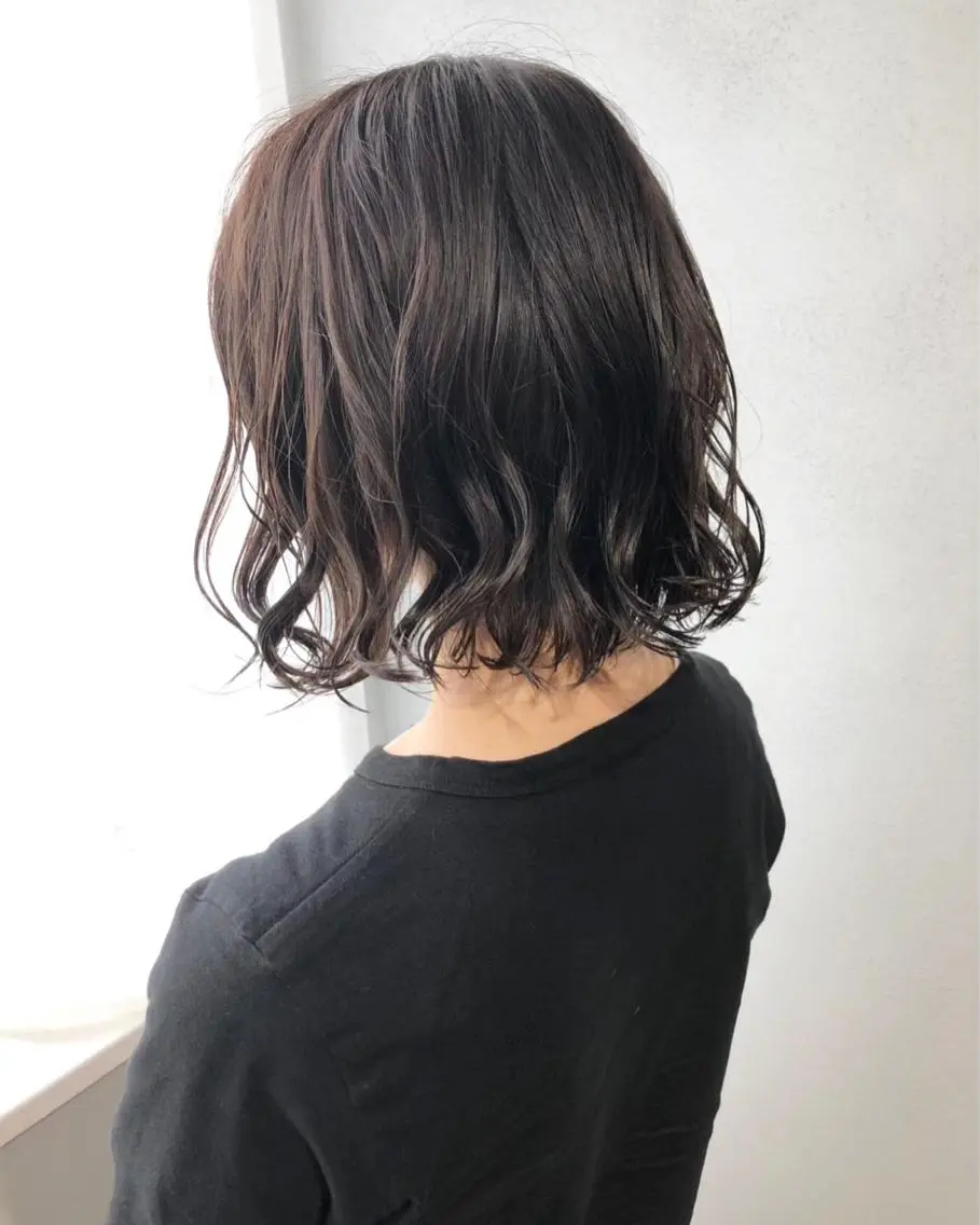 ショート パーマ ボブパーマコテ巻き風 パーマNo1深江秀平のヘアスタイル