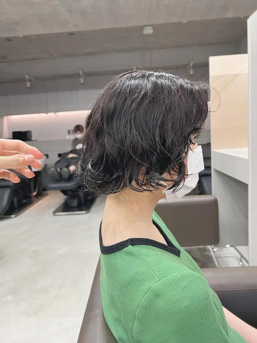 パーマ カット パーマ トリートメント ボブパーマコテ巻き風 パーマNo1深江秀平のヘアスタイル