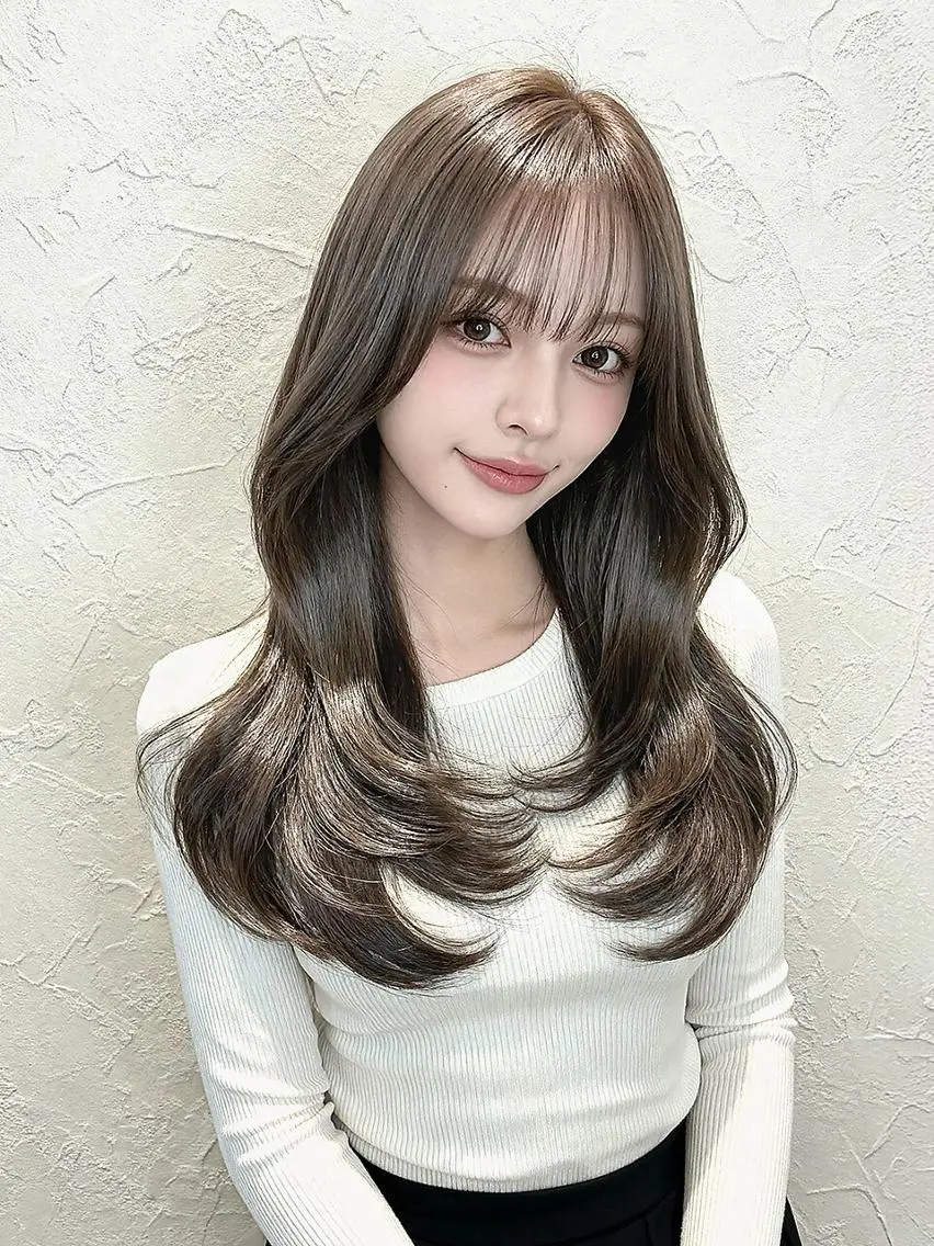 ロング 髪質改善 韓国風ヘア 縮毛矯正 トリートメント &.TIGRE KUMAMOTOのヘアスタイル