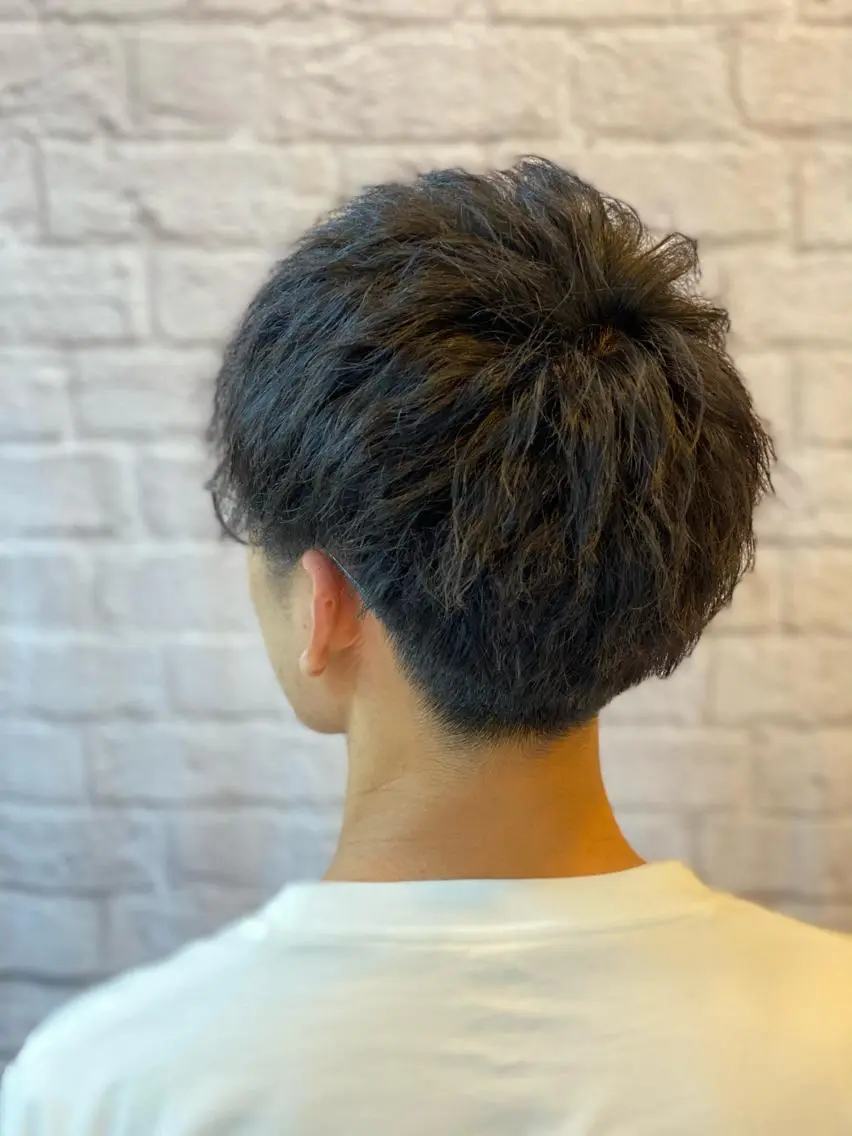 ミディアム パーマ メンズ カット パーマ 【メンズカット】 黒田美穂のヘアスタイル