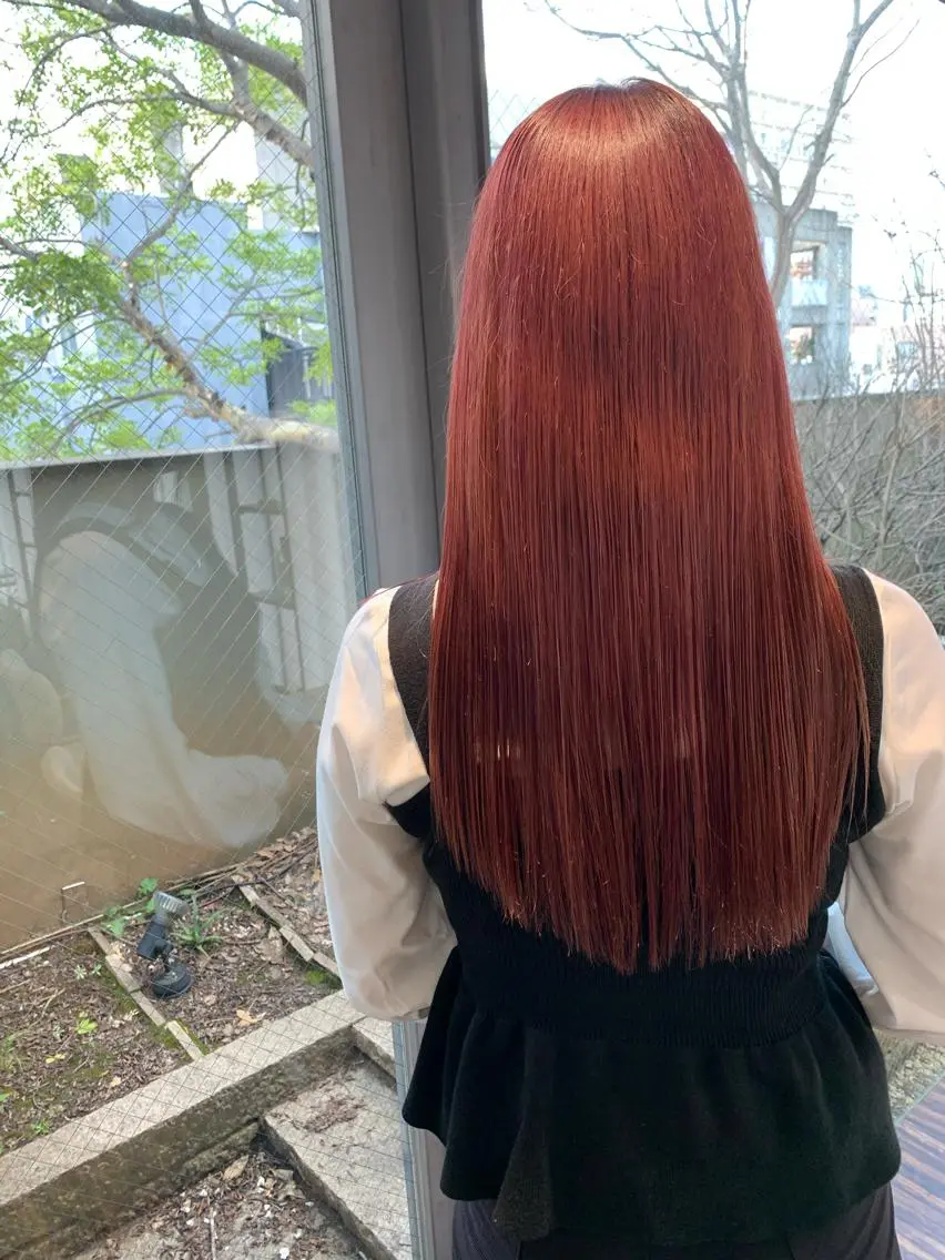 セミロング カラー ピンクカラー 髪質改善サロン ARCHE野瀬冬馬のヘアスタイル