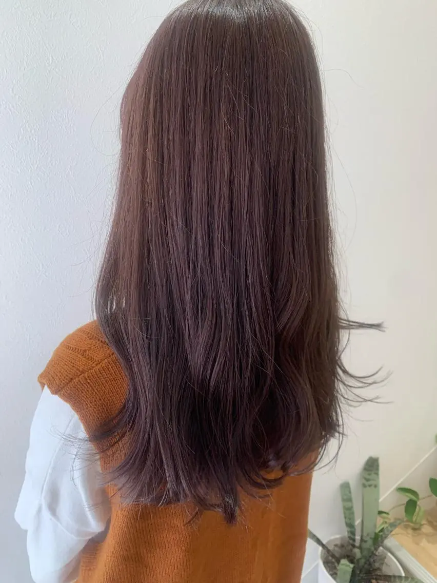 ロング カラー ベージュカラー ブリーチ ラベンダーカラー ラベンダーベージュ ブリーチなしカラー hubhair レイヤー/透明感のヘアスタイル