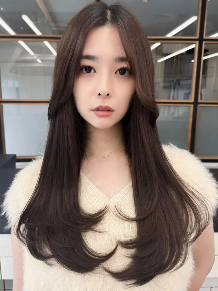 カラー ロング 渋谷トレンド×モード レイヤー★汐音のヘアスタイル