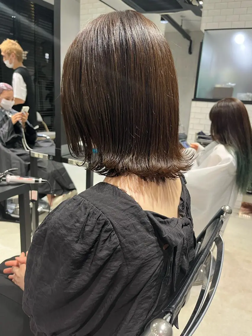 ミディアム カラー 透明感カラー✂︎ /縮毛矯正/YUKAのヘアスタイル