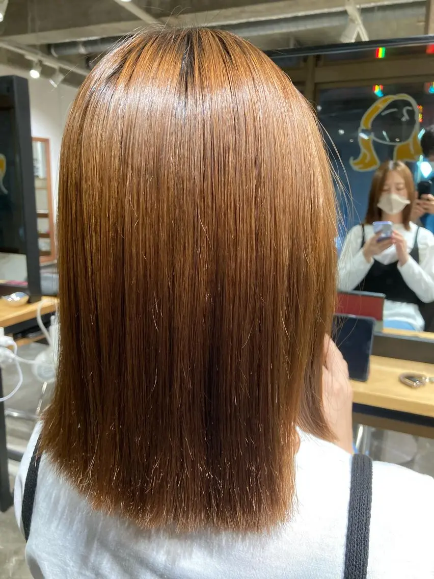 ミディアム 髪質改善 瓦井 慧のヘアスタイル