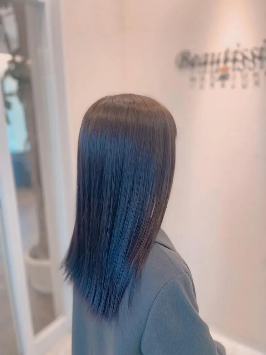 セミロング ヘアカラー トリートメント 千葉 たかしのヘアスタイル