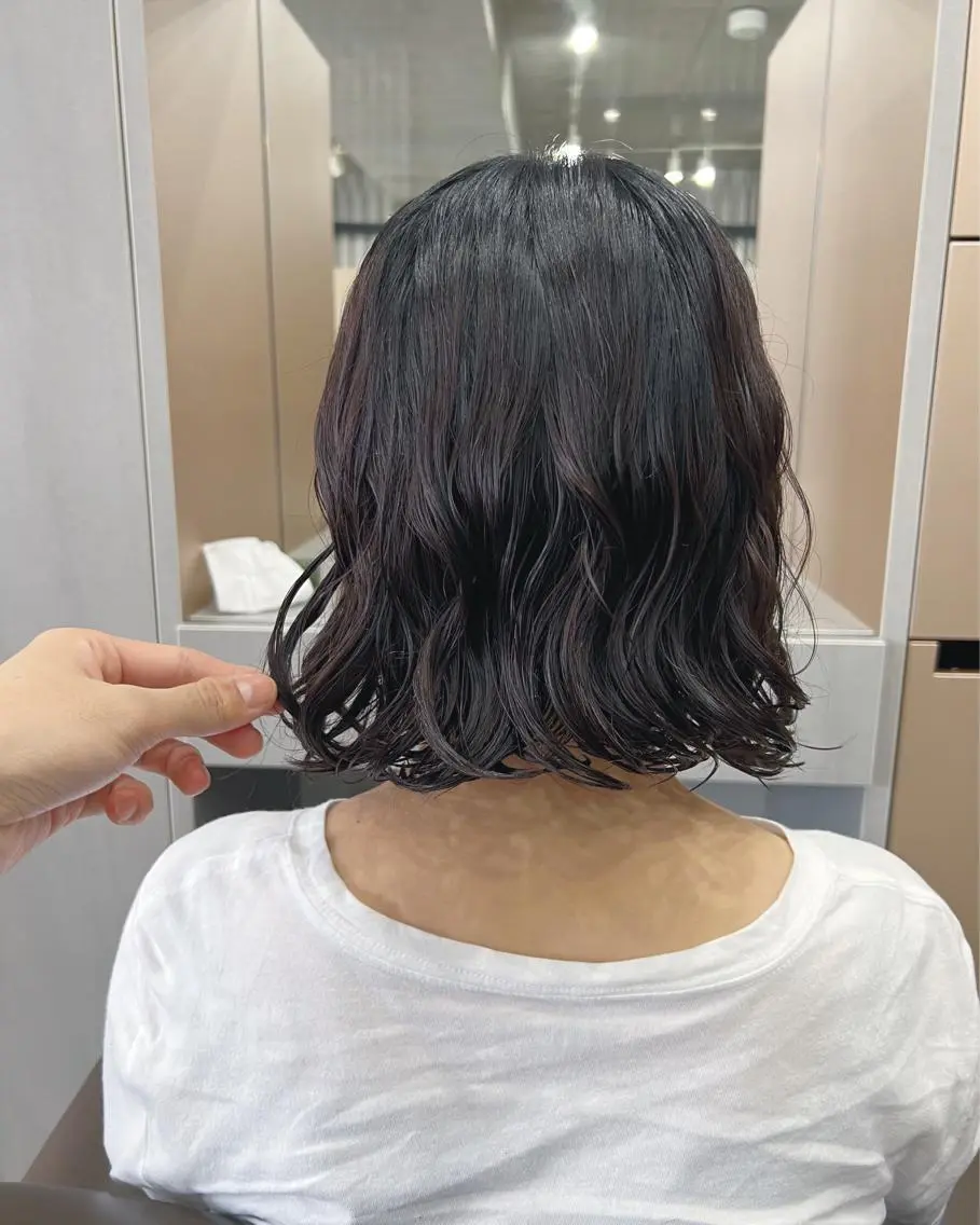 パーマ カット パーマ トリートメント ボブパーマコテ巻き風 パーマNo1深江秀平のヘアスタイル