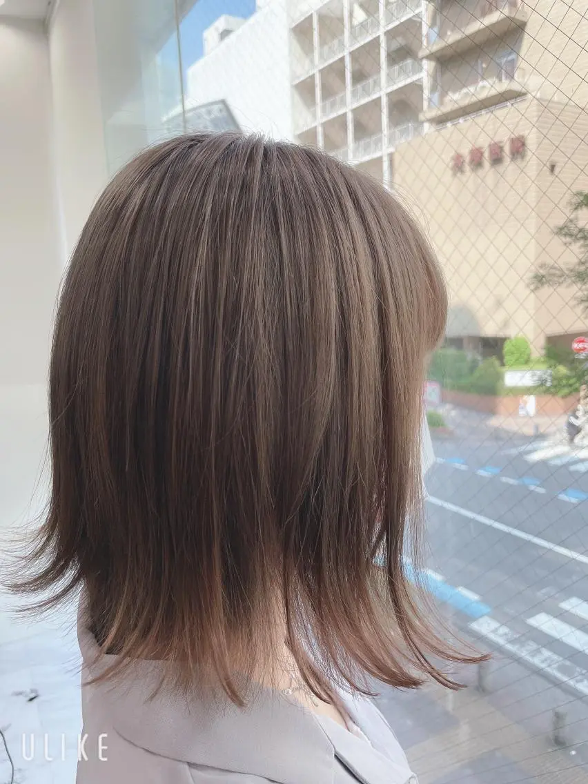 ミディアム カラー ベージュカラー ミルクティーベージュ 🌼杉田 胡桃🌼のヘアスタイル