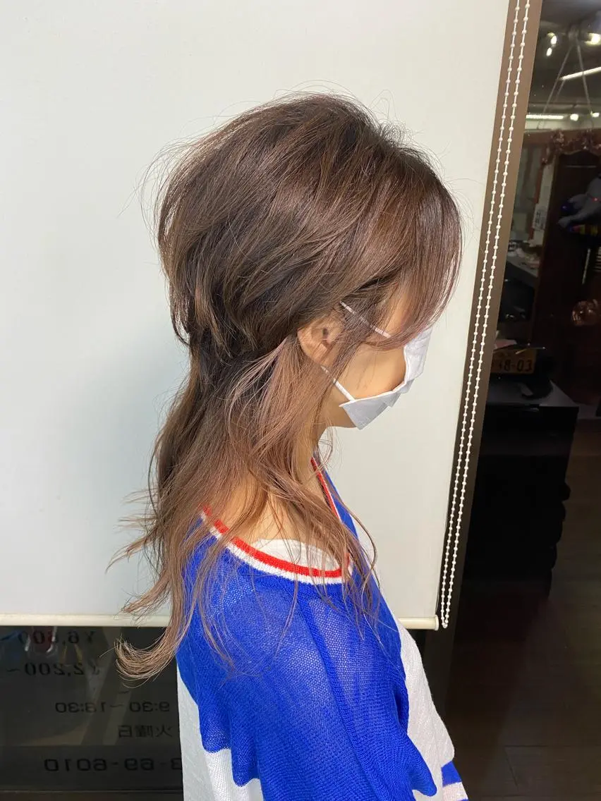 ミディアム カラー ヘアカラー ブリーチカラー🫧 森　凪沙のヘアスタイル
