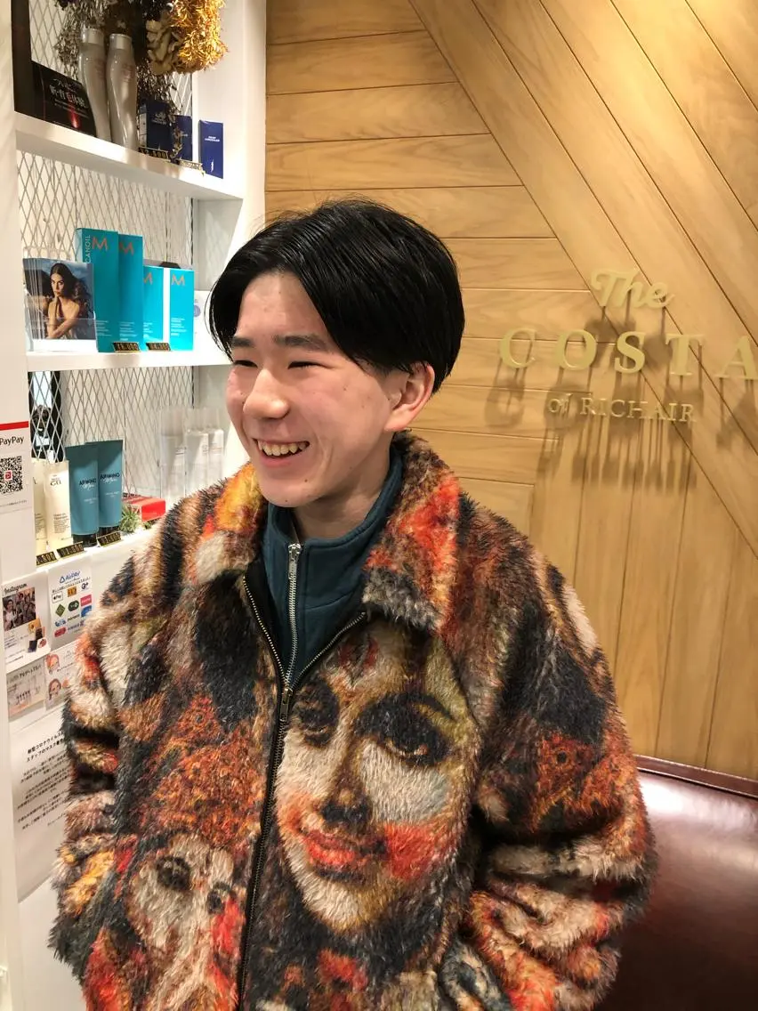 ショート メンズ カット 鈴村 大介のヘアスタイル