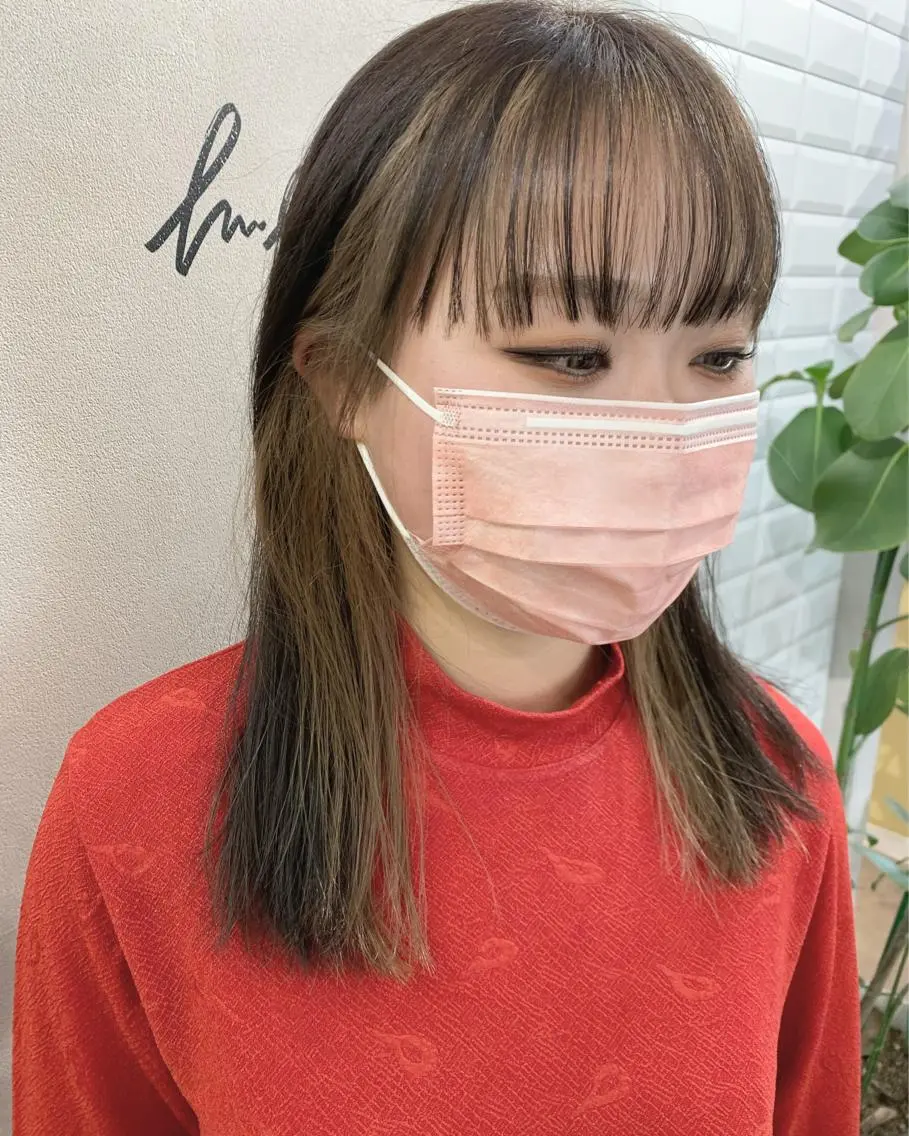 ロング カラー ブリーチ インナーカラー カット ヘアカラー トリートメント hubhair レイヤー/透明感のヘアスタイル