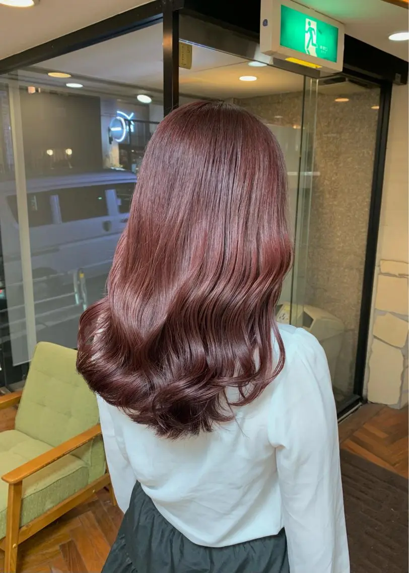 セミロング カラー ブリーチ ラベンダーカラー ピンクカラー ピンクラベンダー ヘアカラー トリートメント 矢野 晃平のヘアスタイル