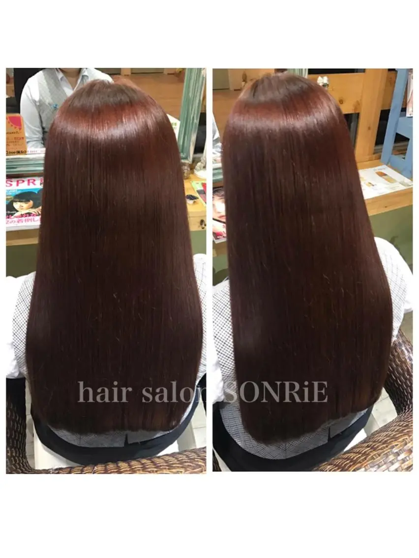 ロング ヘアアレンジ 縮毛矯正 カット 縮毛矯正 豊橋美容院 ソンリエのヘアスタイル