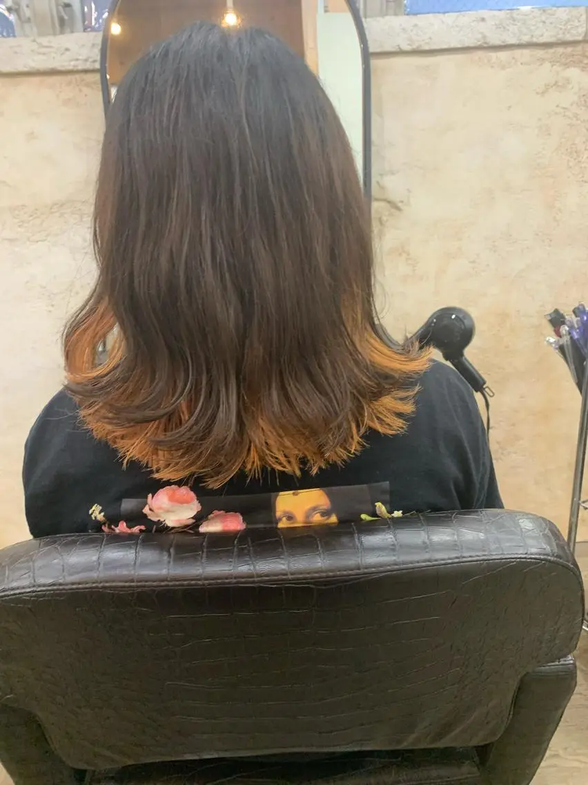 ミディアム カラー チバ ヒロトのヘアスタイル