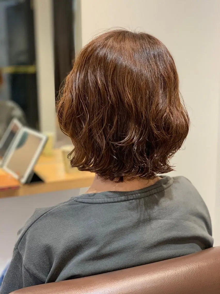 ミディアム パーマ MIA 菅原のヘアスタイル