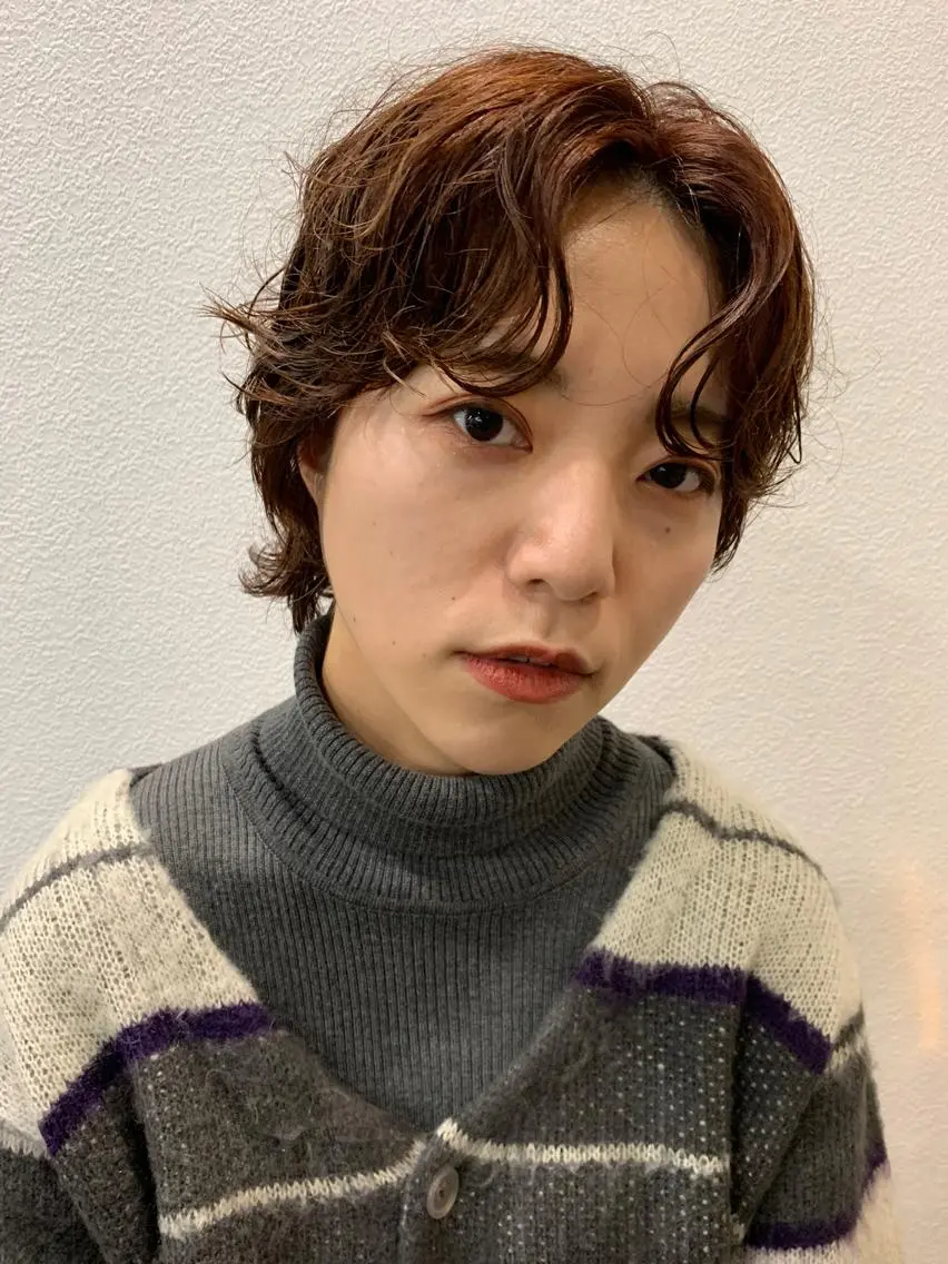 ショート カラー パーマ appiis 柳田葵　横浜のヘアスタイル