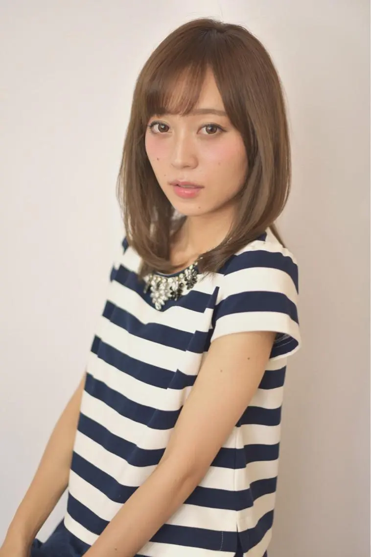 ミディアム カラー 西岡 翼のヘアスタイル