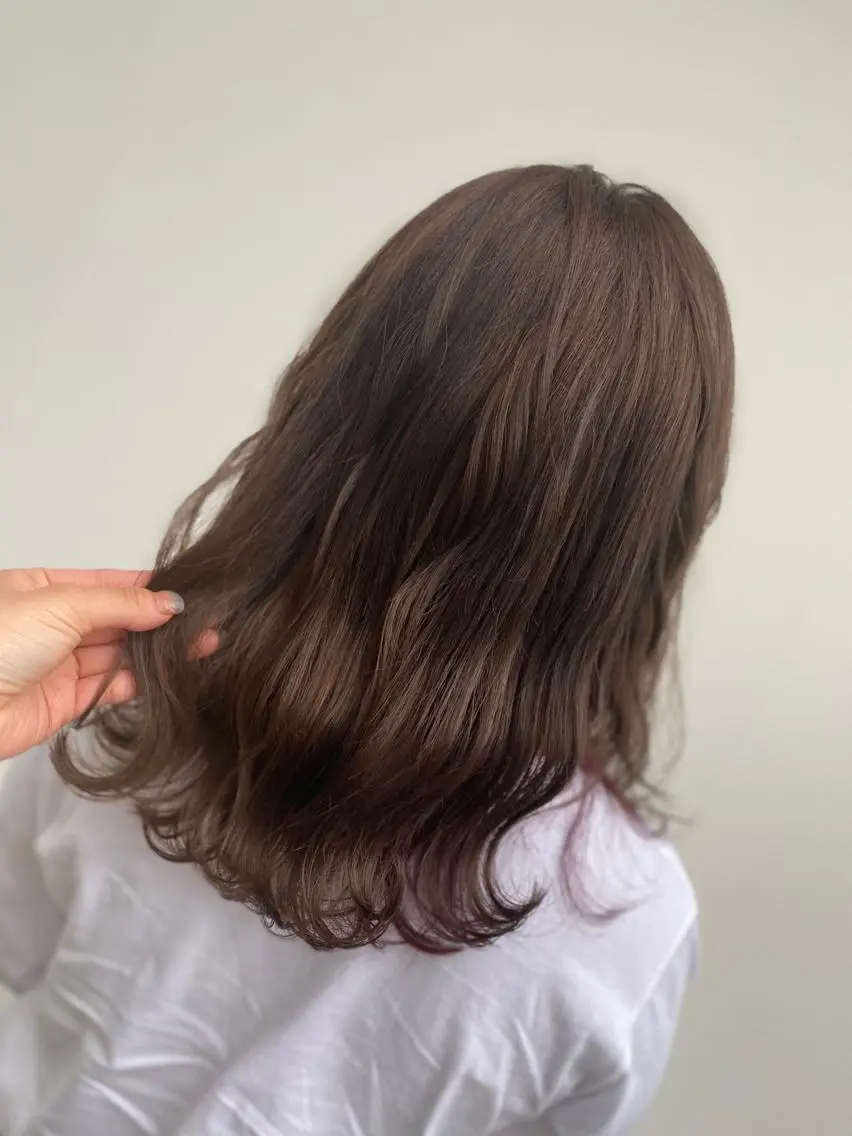 セミロング カラー ヘアカラー トリートメント JILL ユキのヘアスタイル