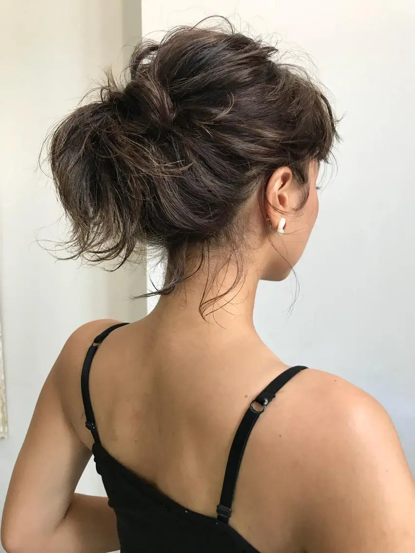 ミディアム ヘアアレンジ ボブ エクステ(レミー毛) NINEのヘアスタイル