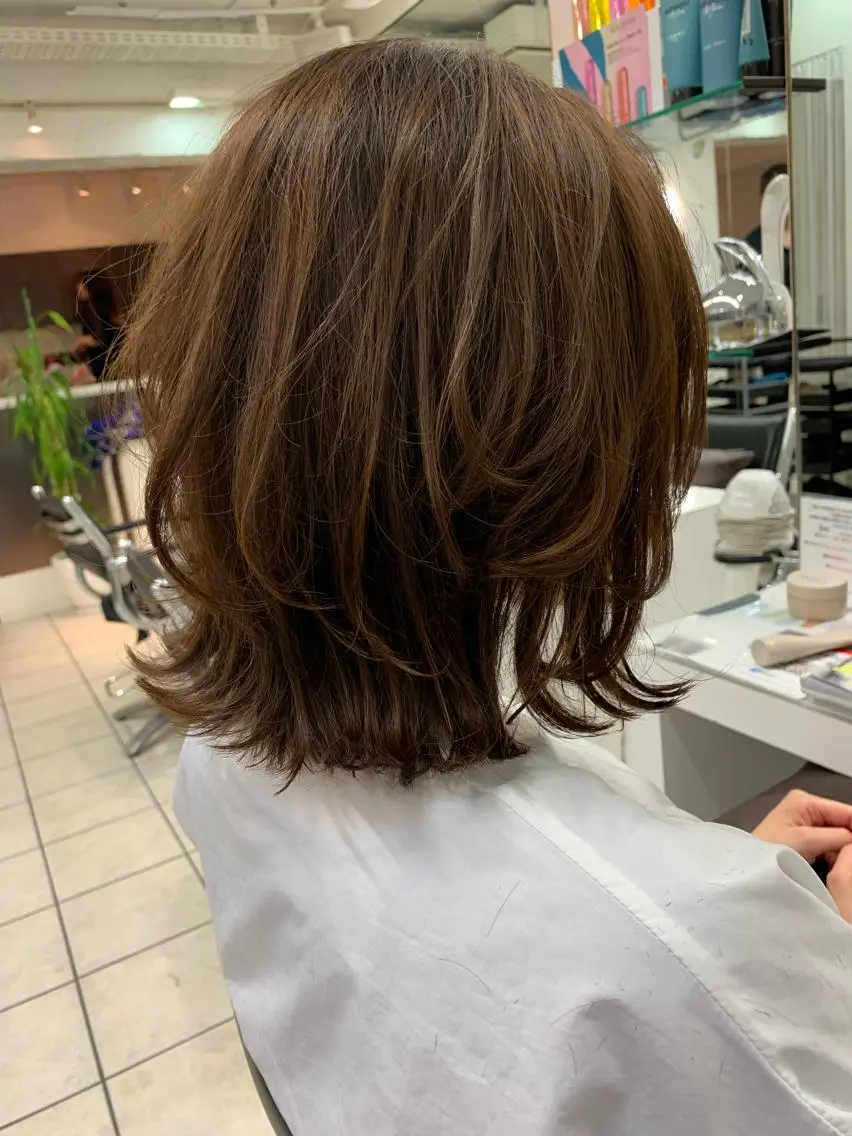 ミディアム 寺山 佳貴のヘアスタイル