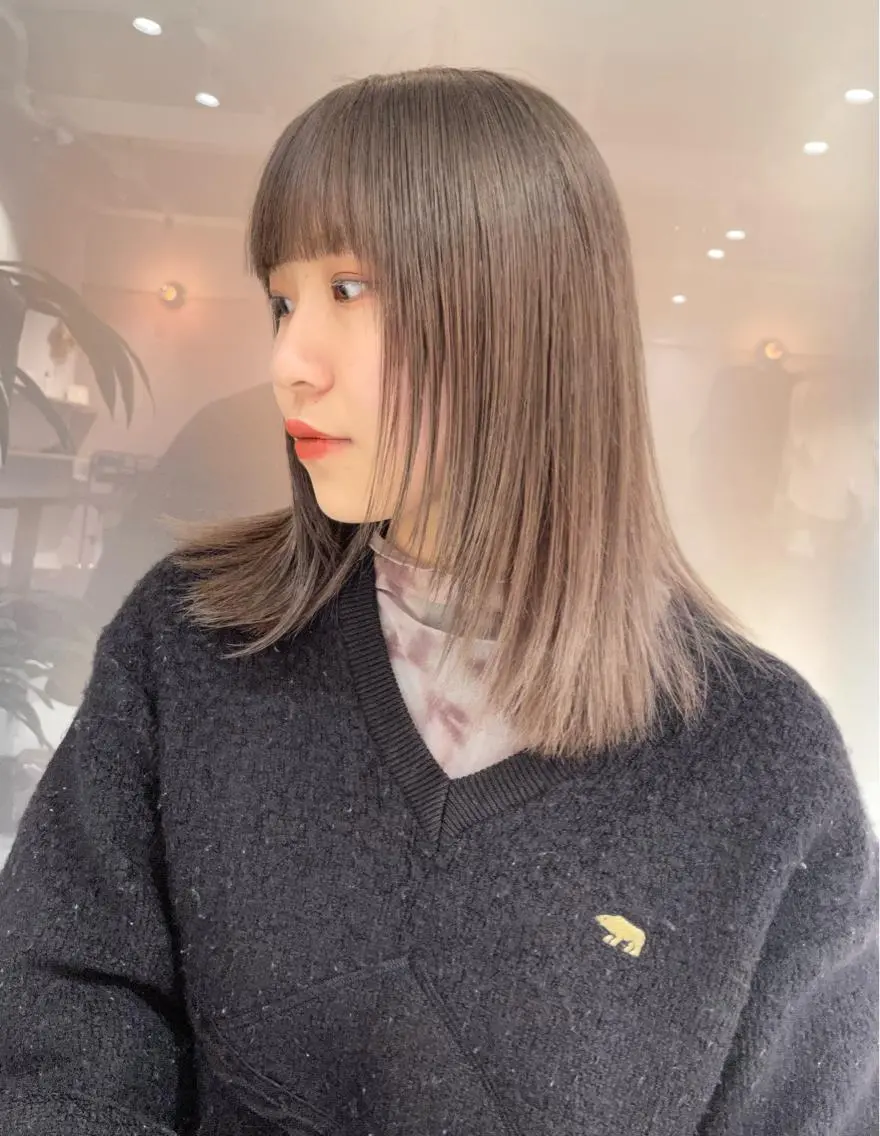 ミディアム 盛れる透明感カラー・ momokaのヘアスタイル