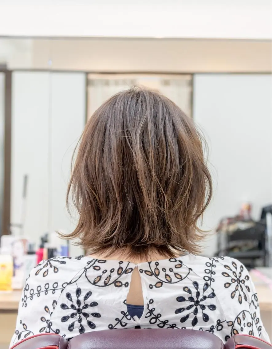 ミディアム カラー ベージュカラー ブラウンカラー ボブ 外ハネヘア a.Pecslap/ TERUのその他イメージ
