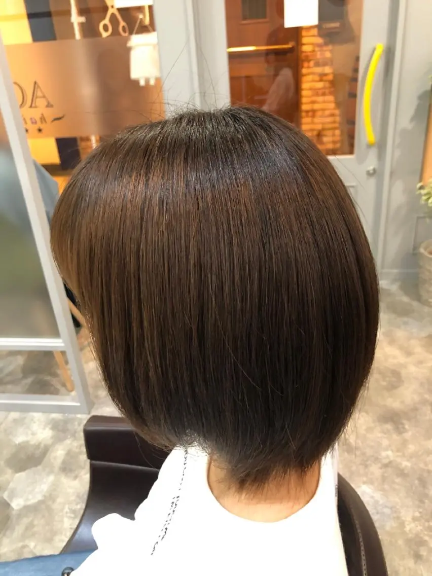ミディアム パーマ カット 縮毛矯正 トリートメント hair care ACRO店長 谷のヘアスタイル