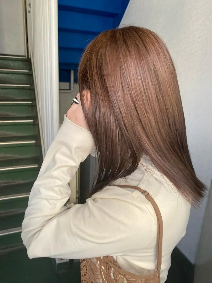 ミディアム カラー ベージュカラー 透明感カラー 無料カットモデル募集 🌱ひょうがのヘアスタイル