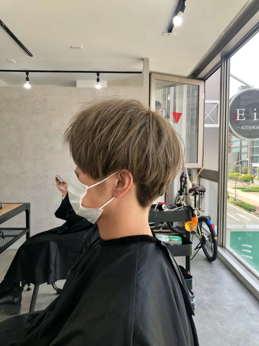 ショート カラー パーマ ヘアアレンジ メンズ キッズ ネイル マツエク・マツパ メンズバレイヤージュ メンズブリーチ メンズハイライト メンズインナーカラー メンズ韓国風 エビスザキレン/メン ズ/心斎橋🌳のヘアスタイル