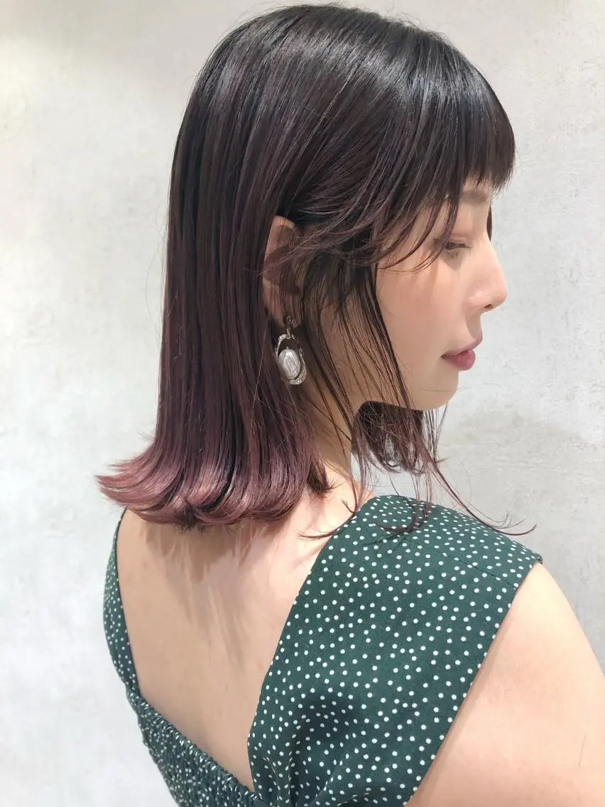 ミディアム ボブレイヤー ボブ レイヤーカット 田中 智大のヘアスタイル