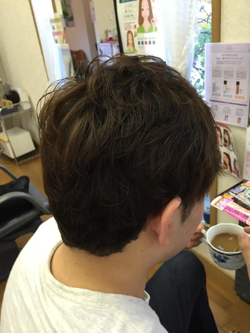 ショート パーマ メンズ メンズパーマ 加藤 千秋のヘアスタイル
