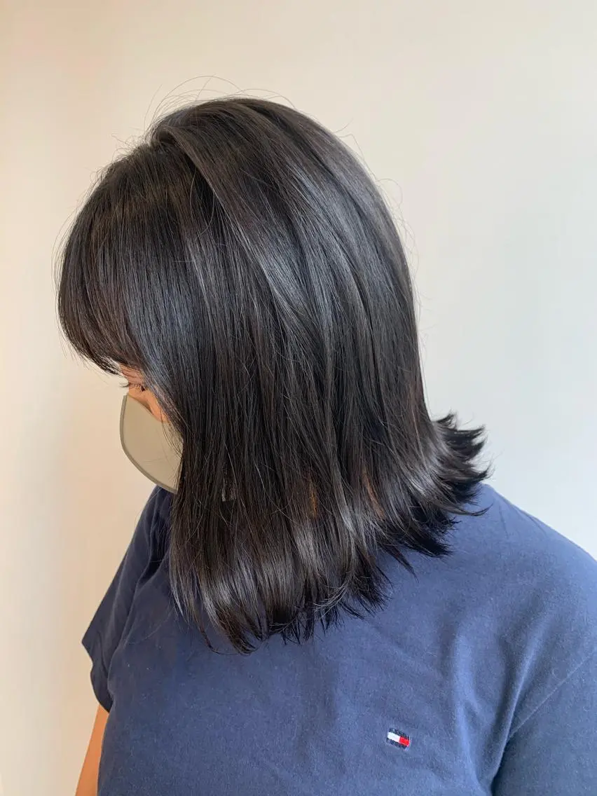 ミディアム カラー ヘアアレンジ 加藤 綾華のヘアスタイル