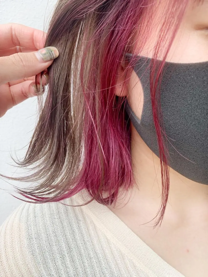 ミディアム アッシュ 初めてでも失敗しない 透明感カラー Miiのヘアスタイル