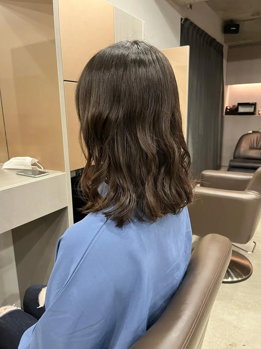 ミディアム パーマ カット パーマ ロングパーマ木村 ボブパーマのヘアスタイル