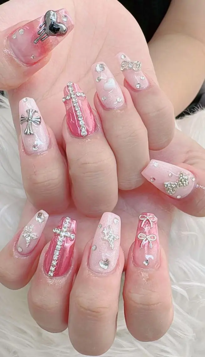 ネイル チークネイル 長さ出し フラッシュネイル フレンチネイル ガラスフレンチ ハンドネイル ハンドケア The  Nail 新大久保店のネイルデザイン