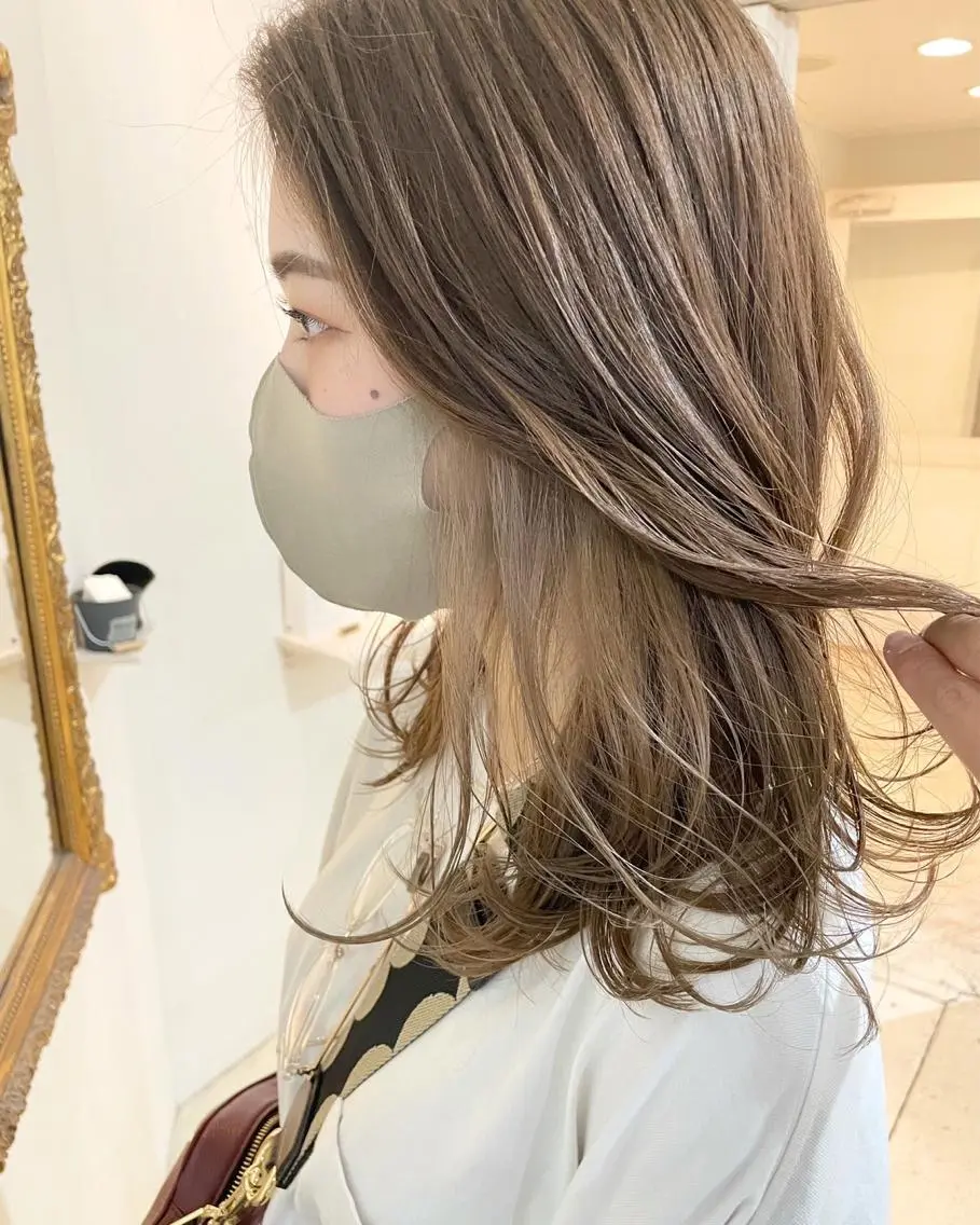 セミロング カラー ヘアカラー トリートメント 【透明感カラー】💠 TETSUのヘアスタイル
