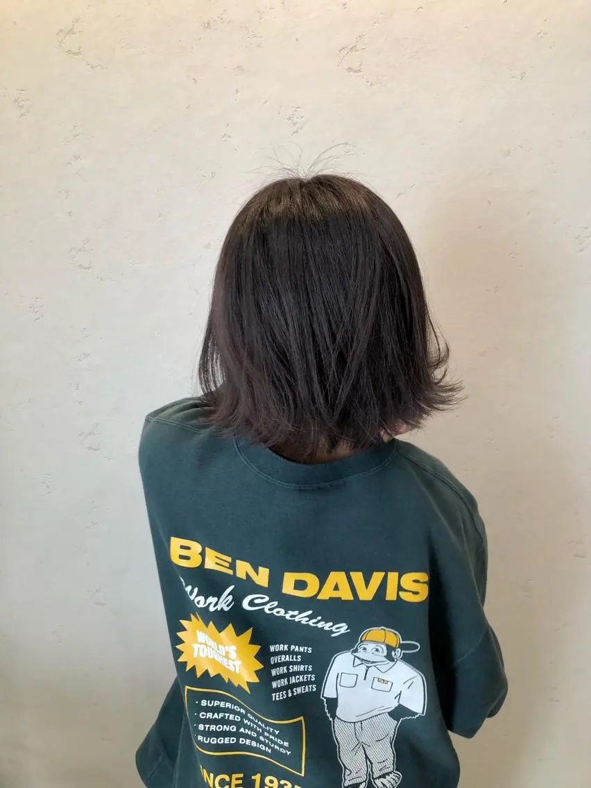 ショート カラー ヘアアレンジ ベージュカラー ショコラベージュ ボブ くびれヘア ニュアンスカラー🫧 加納のヘアスタイル