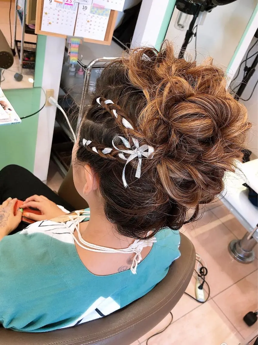 セミロング ヘアセット 松田 みのりのヘアスタイル