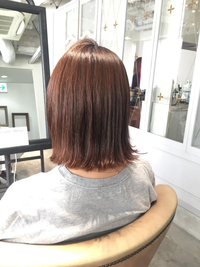 ミディアム カット 縮毛矯正 妙見 知洋のヘアスタイル
