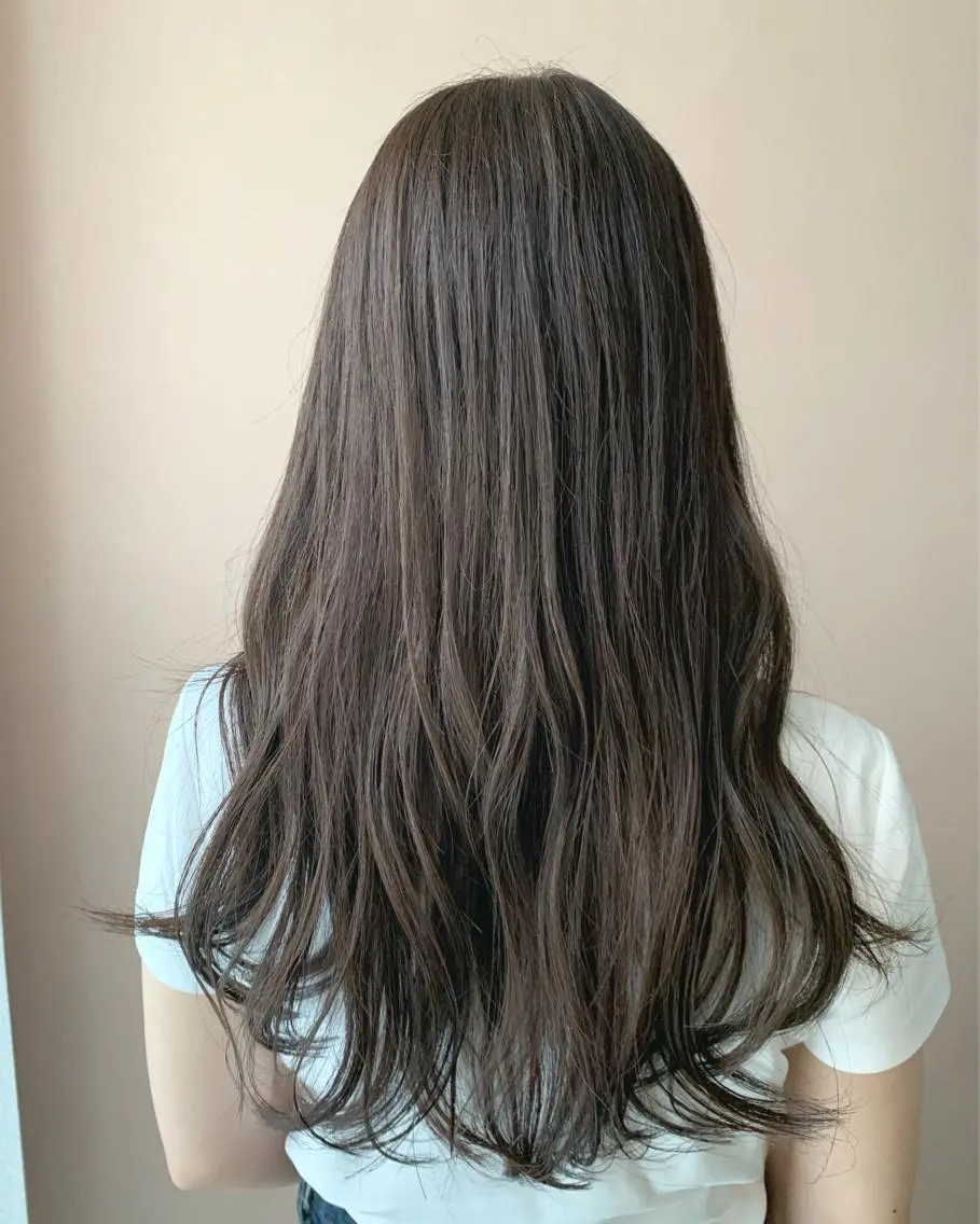 ロング カラー ベージュカラー オレンジ シルバー シルバーベージュ hubhair レイヤー/透明感のヘアスタイル
