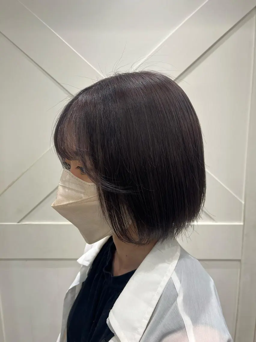 ショート カラー ヘアカラー 韓国レイヤー 暖色カラー/さくらのヘアスタイル