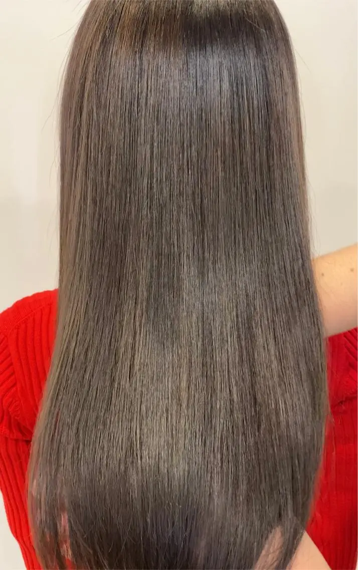 ロング カラー アクアカラー 髪質改善 トリートメント 藤原 克宏のヘアスタイル